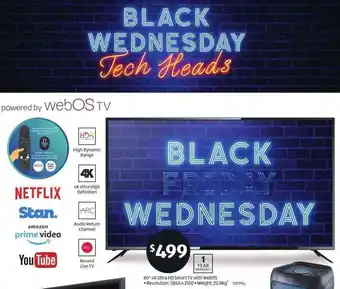 ALDI 60" 4K Ultra HD Smart TV With WebOs offer