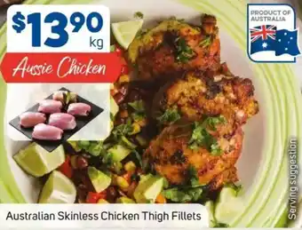 Foodland Australian Skinless Chicken Thigh Fillets offer