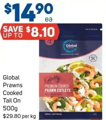 Foodland Global Prawns Cooked Tail On offer