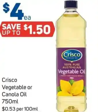 Foodland Crisco Vegetable or Canola Oil offer