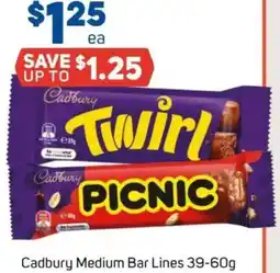 Foodland Cadbury Medium Bar Lines offer