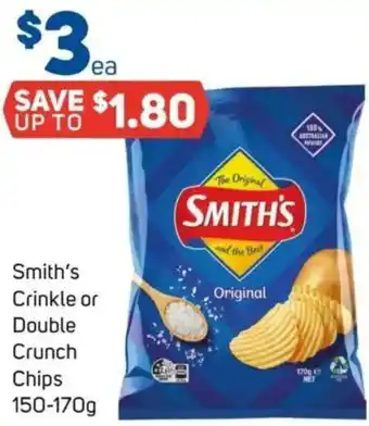 Foodland Smith's Crinkle or Double Crunch Chips offer