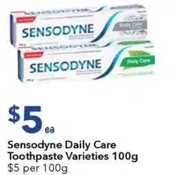 Ritchies Sensodyne Daily Care Toothpaste Varieties offer