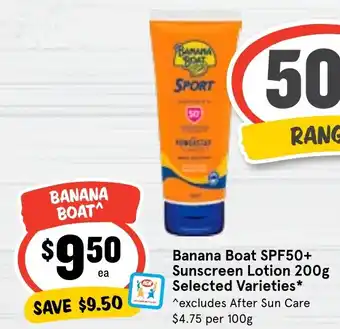 Ritchies Banana Boat SPF50+ Sunscreen Lotion offer