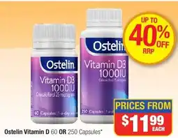 Direct Chemist Outlet Ostelin Vitamin D 60 OR 250 Capsules offer