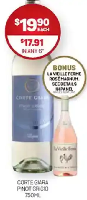 Harry Brown Corte giara pinot grigio offer