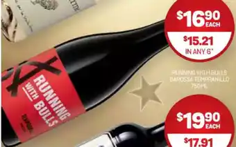 Harry Brown Running with bulls barossa tempranillo offer