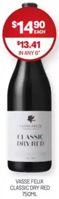 Harry Brown Vasse felix classic dry red offer