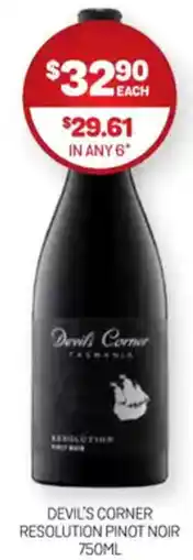 Harry Brown Devil's corner resolution pinot noir offer