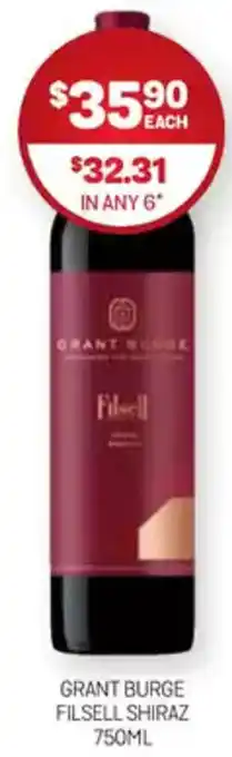 Harry Brown Grant burge filsell shiraz offer