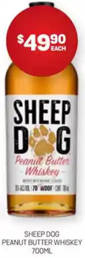 Harry Brown Sheep dog peanut butter whiskey offer