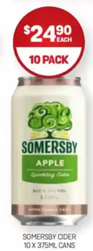 Harry Brown Somersby cider cans offer