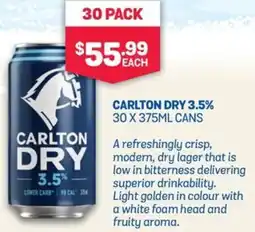 SipnSave Carlton dry 3.5% cans offer