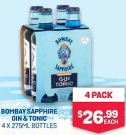 SipnSave Bombay sapphire gin tonic bottles offer