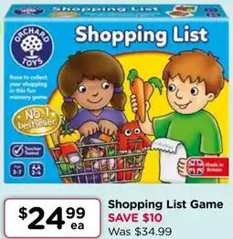 Toyworld Shopping List Game offer