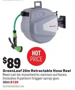 Mitre 10 GreenLeaf 20m Retractable Hose Reel offer