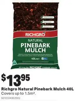 Mitre 10 Richgro Natural Pinebark Mulch offer