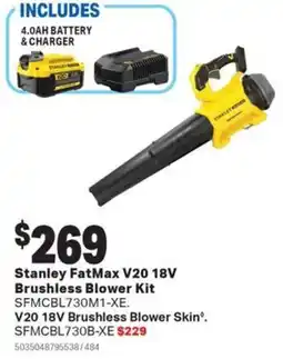 Mitre 10 Stanley FatMax V20 18V Brushless Blower Kit offer