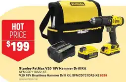 Mitre 10 Stanley FatMax V20 18V Hammer Drill Kit offer