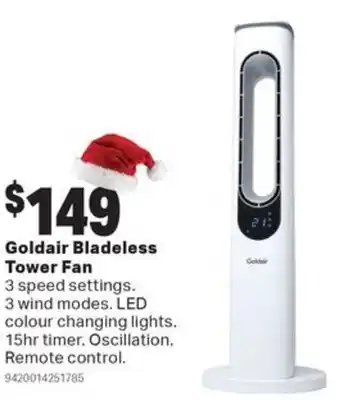 Mitre 10 Goldair Bladeless Tower Fan offer