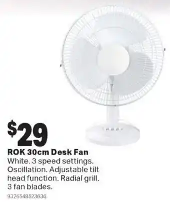 Mitre 10 ROK 30cm Desk Fan offer