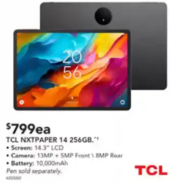 Harvey Norman Tcl nxtpaper 14 256gb offer