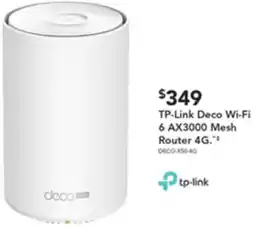 Harvey Norman TP-Link Deco Wi-Fi 6 AX3000 Mesh Router 4G offer