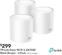 Harvey Norman TP-Link Deco Wi-Fi 6 AX1500 Mesh Router - 3-Pack offer