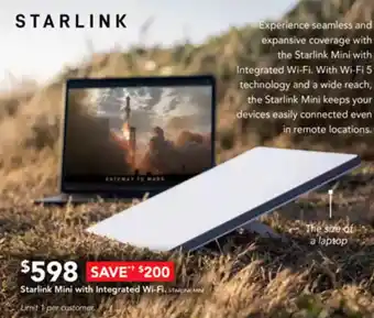 Harvey Norman Starlink Mini with Integrated Wi-Fi offer