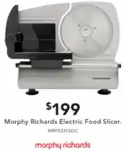 Harvey Norman Morphy Richards Electric Food Slicer offer