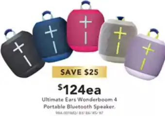 Harvey Norman Ultimate Ears Wonderboom 4 Portable Bluetooth Speaker offer