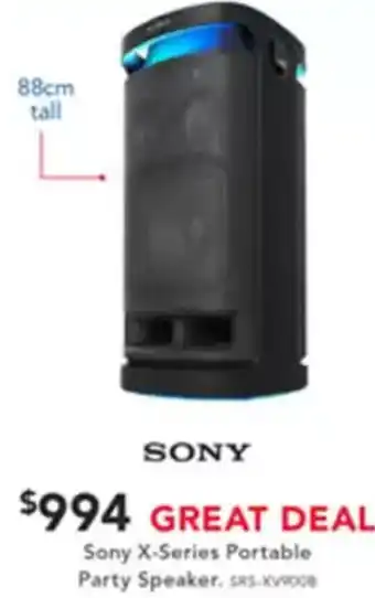 Harvey Norman Sony X-Series Portable Party Speaker offer