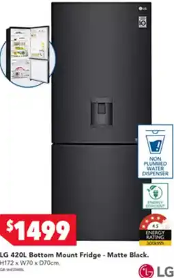 Harvey Norman LG Bottom Mount Fridge offer