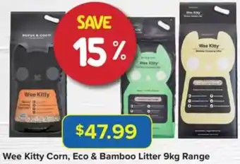 PetO Wee Kitty Corn, Eco & Bamboo Litter offer