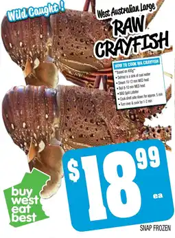 Farmer Jack's Raw crayfish offer