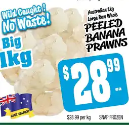 Farmer Jack's Peeled banana prawns offer