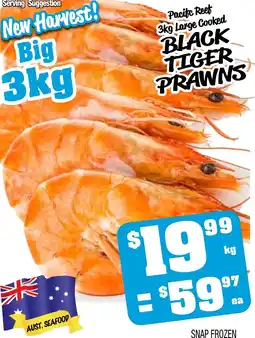 Farmer Jack's Black tiger prawns offer