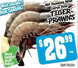 Farmer Jack's Tiger prawns offer