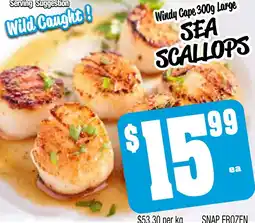 Farmer Jack's Sea scallops offer