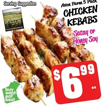 Farmer Jack's Chicken kebabs offer