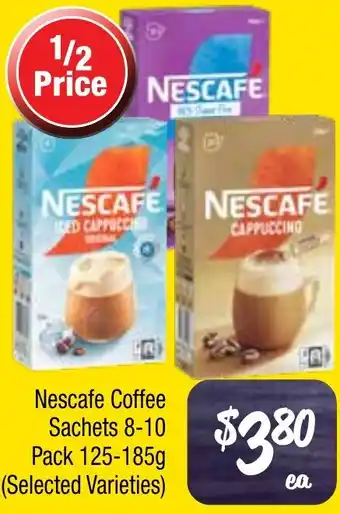 Farmer Jack's Nescafe Coffee Sachets 8-10 Pack offer