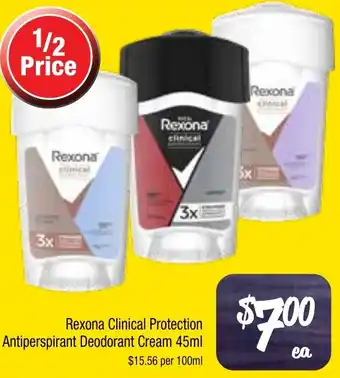 Farmer Jack's Rexona Clinical Protection Antiperspirant Deodorant Cream offer