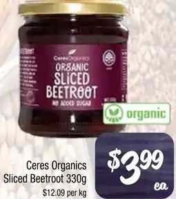 Ceres Organics Sliced Beetroot