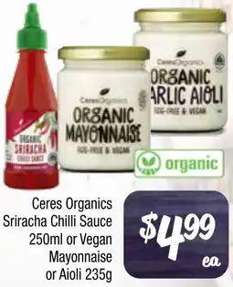 Farmer Jack's Ceres Organics Sriracha Chilli Sauce offer