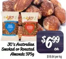Farmer Jack's JC's Australian Smoked or Roasted Almonds offer