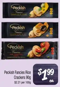 Farmer Jack's Peckish Fancies Rice Crackers offer