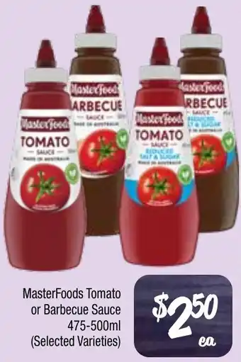 Farmer Jack's MasterFoods Tomato or Barbecue Sauce offer