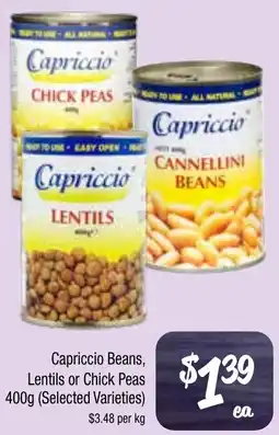 Capriccio Beans, Lentils or Chick Peas