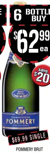 Farmer Jack's Pommery brut offer