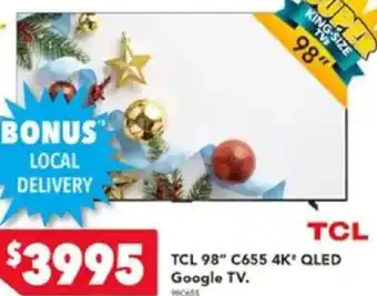 Harvey Norman TCL 98″ C655 4K' QLED Google TV. offer